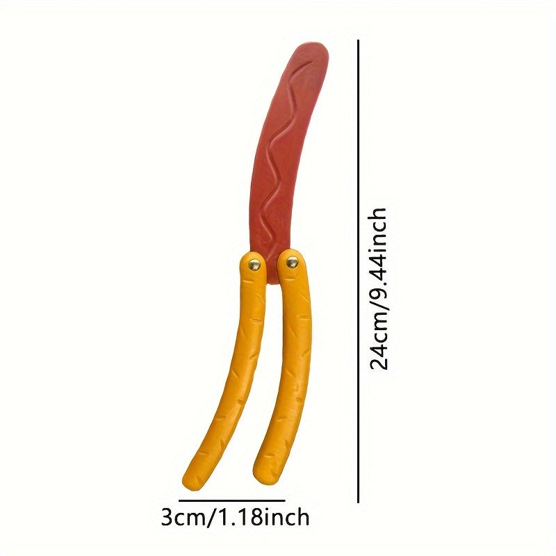 Hot Dog Butterfly Knife Decompression Hot Dog Maimen Toy Swing Knife Training Butterfly Knife Butterfly Knife