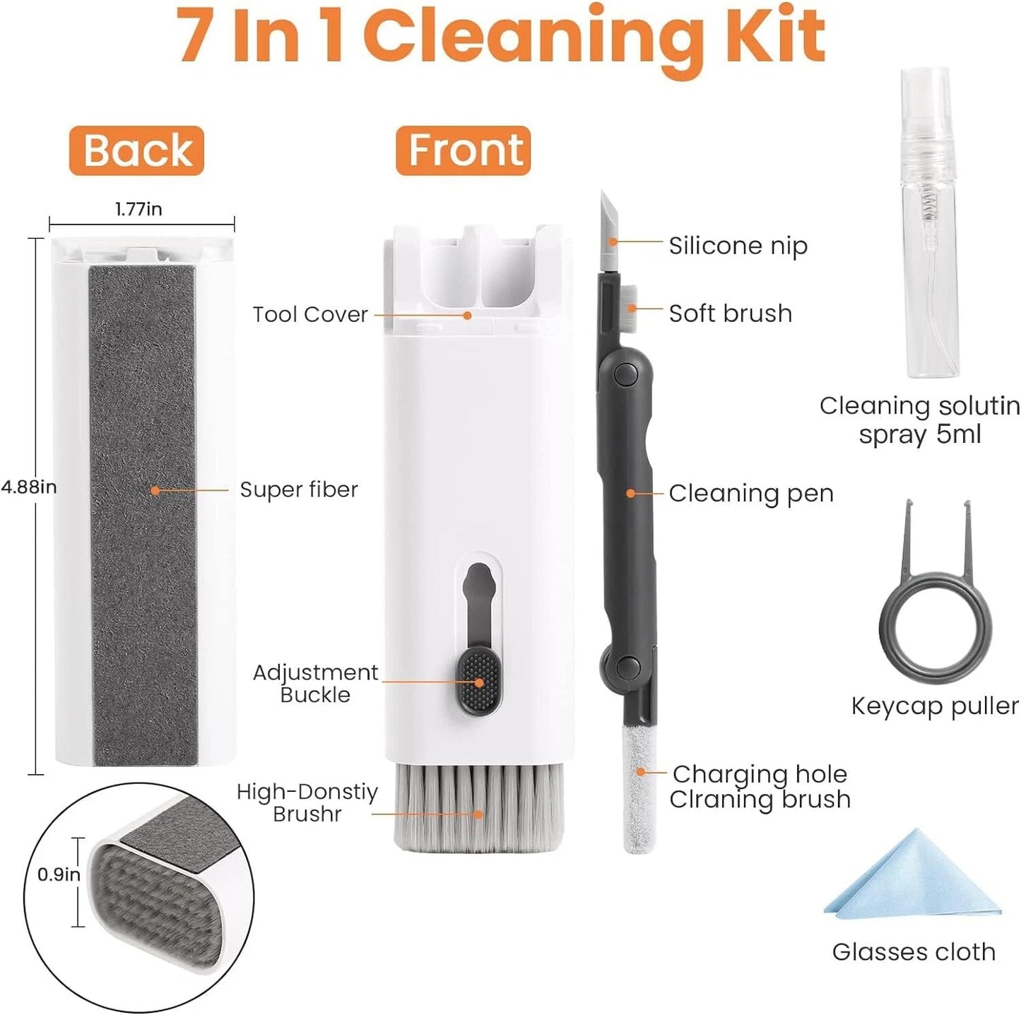 7 in 1 Electronic Cleaner kit, Cleaning Kit for monitor Keyboard Airpods MacBook